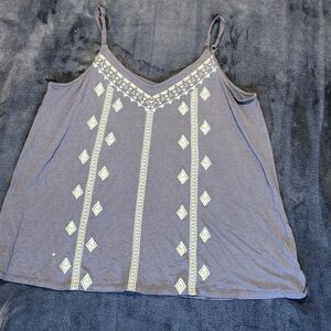 Torrid Charcoal Camisole with Ivory Accents